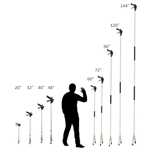 ArcMate EZ Reacher PRO Outdoor Suction Cup Reacher with Locking Grip and Handle with Slip Joint, Indoor Commercial and Outdoor Use, 4.5” Wide Jaw, 8lb. Capacity, Black, 32” (32P-DC-1-FBA) - size: 32" Pro Collapsible