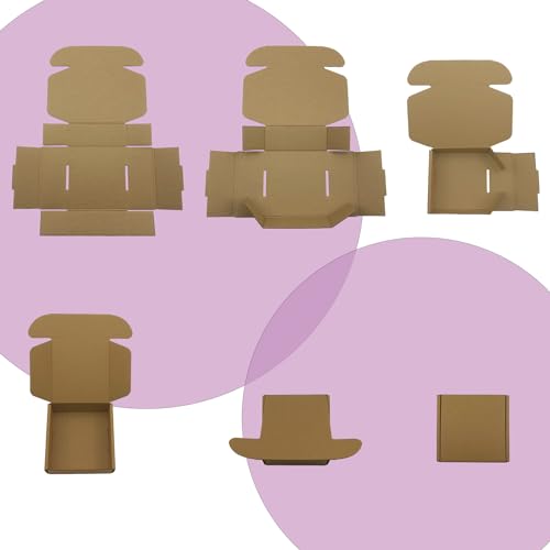 11x10x2 Inches Shipping Boxe Set of 25, Brown Corrugated Packaging Mailers - size: 11"×10“×2”