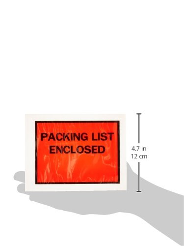 4 1/2 x 6" Red "Packing List Enclosed" Envelopes