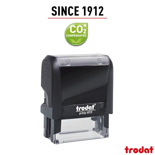 Trodat Printy 4911 Self Inking DIY Stamp Kit –, Black, 3/4” x 1-7/8” - color: Black