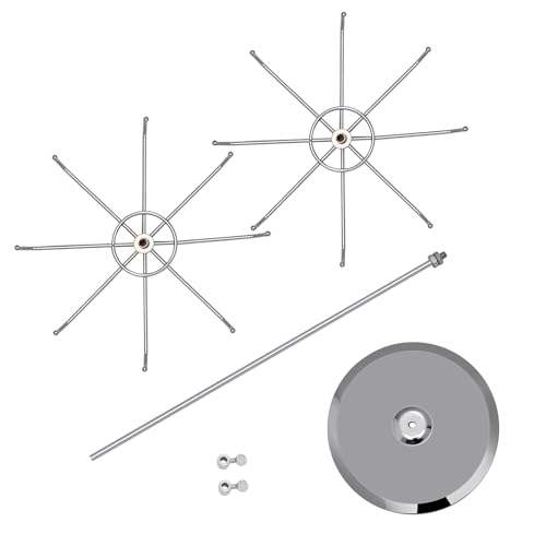 Polmart Medium Duty Tier Heights Adjustable Countertop Spinner Display Stand (Silver, 2-Tier)