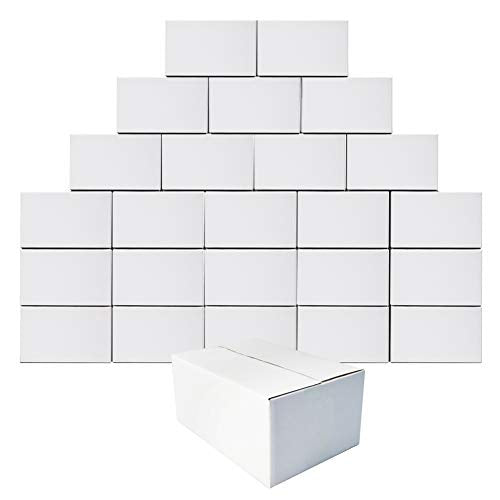 Calenzana 11x6x6 Shipping Boxes Set of 25, Corrugated Cardboard Box for Mailing Small Business Packing Gifts, White - size: 11x6x6, style: 25 Pack