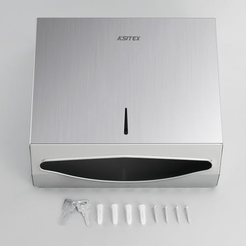Paper Towel Holder Dispenser Wall Mount,SUS304 Stainless Steel - color: Silver-5823s1