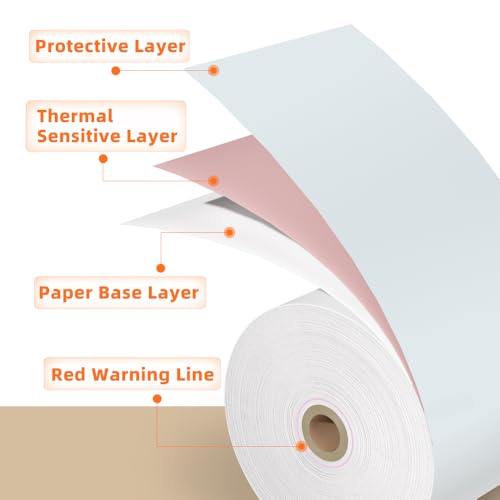 15 Rolls 3 1/8 x 230 Thermal Paper Receipt Rolls 55 GSM Premium Quality Thick paper For POS Cash Register BPA Free-Methdic - style: 15 Rolls