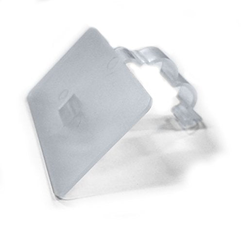 2.25" L x 1.25" H Plastic Cooler/Refrigerator UPC Label Holder Clip Organizer for Double Wire Fridge Shelf - 50 Pack
