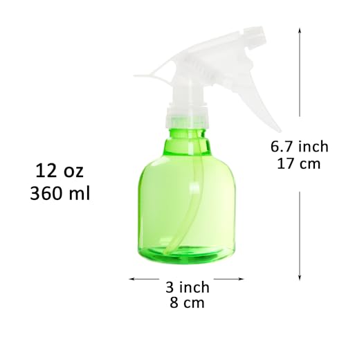 Youngever 6 Pack 12 Ounce Empty Plastic Spray Bottles (Green) - color: Green