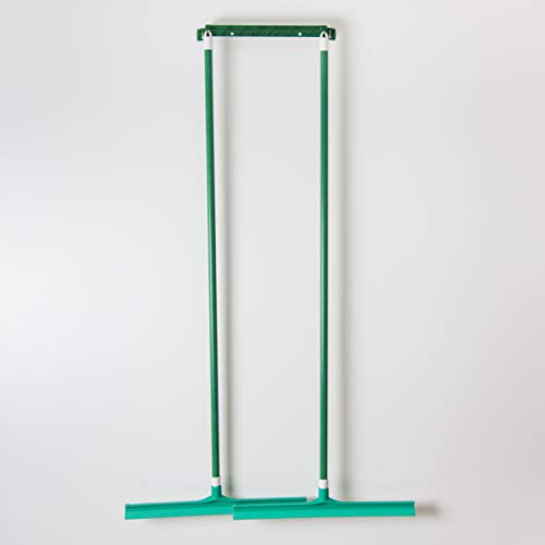 SPARTA 3656809 Plastic Floor Squeegee, Shower Squeegee, Heavy Duty Squeegee With Rubber Blade For Windows, Glass, Shower Doors, Floors, Windshields, 24 Inches, Green