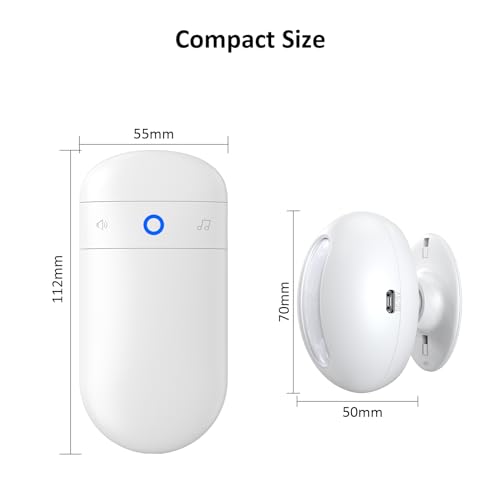 Wireless Motion Sensor Doorbell, Indoor Motion Door Chime for Business - size: 2 Receivers 1 Sensor
