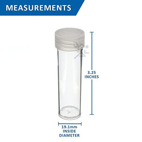 OnFireGuy 10pcs Coin Storage Tubes | Penny/Cent Coin Tubes Round Clear Tubes with Screw-on Lid Made in USA by Edgar Marcus - size: Penny/Cent