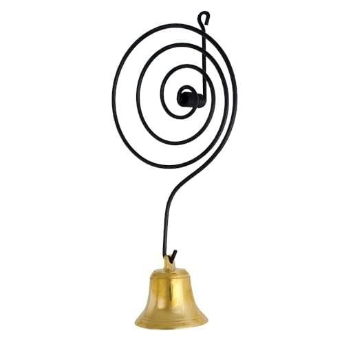 A29, Shopkeepers Bell Door Chime, Solid Brass, 8.5 x 5.5 Inches - color: Spiral
