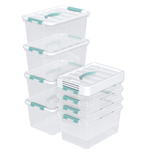 8-Pack Stackable Clear Storage Bins with Lids, 14-Qt Storage Box - size: 14 Quart