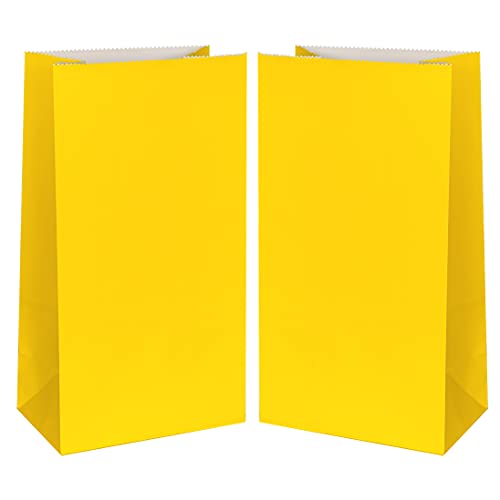 KEYYOOMY Mini Yellow Paper Bags Paper Lunch Bags (50 CT, 3.5x2.4x7.1 in) - color: Yellow, size: 3.5x2.4x7.1 in - Mini