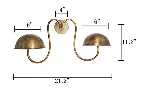 Owlgift Modern Metal Wall Mounted Entryway Retail Hat Rack/Wig Display Stand w/ 2 Circular Hat Hooks, Bronze - color: Bronze New