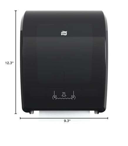 Tork 772828 Mechanical Paper Towel Dispenser, 15.95" Width x 12.32" Length x 9.32" Depth, Black (Case of 1 Dispenser) - style: Mechanical