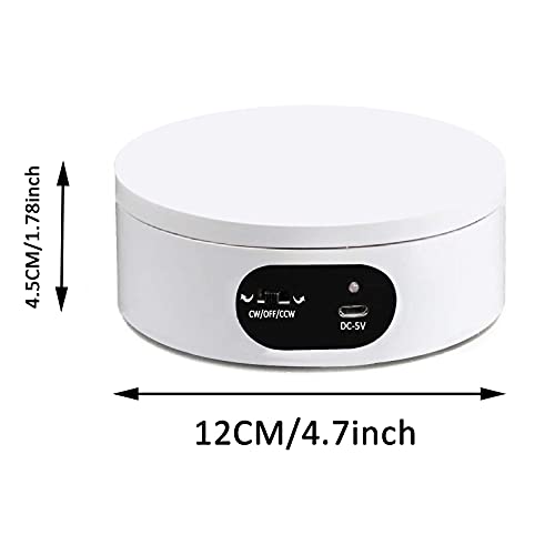 YVV Turner Cup Rotating Display Stand for Epoxy Glitter Tumbler, 360 Degree Automatic Mute Rotating Turntable for Photography Products Tumbler Making Supplies Spinner 4.72*1.77in Motorized Rotation - size: 4.72 * 1.77 inch