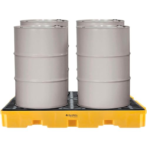 Global Industrial Low Profile Spill Containment Modular Platform, 4 Drum - style: 4 Drum