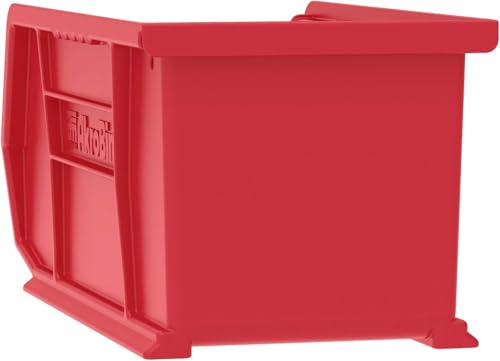 Akro-Mils 30237 AkroBins Plastic Storage Bins, 9"x6"x5", Red, 12-Pack - color: Red