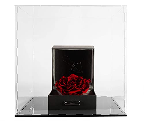 Clear Acrylic Display Case-Assemble Countertop Box for Display-Clear Display Box,Dustproof Protection Showcase for Toy Collectibles (10x10x10inch) - size: 10x10x10 inch
