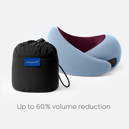Ostrichpillow GO Travel Pillow, 360° Memory Foam Support, Soft & Washable - color: Dawn