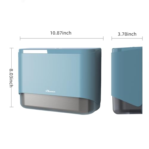Commercial Paper Towel Dispenser Wall Mount with Lock 1 Pack,Universal Multifold Tri Fold Paper Hand Towel Holder,Compact Toilet Tissue Dispensers for Bathroom Kitchen Office (Cyan) - color: Green