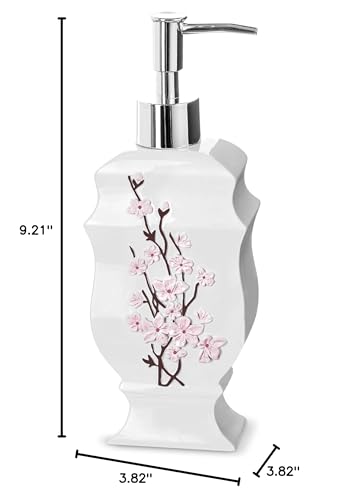 Creative Scents Vanda White Soap Dispenser Bathroom Countertop Lotion Pump - style: Soap Dispenser