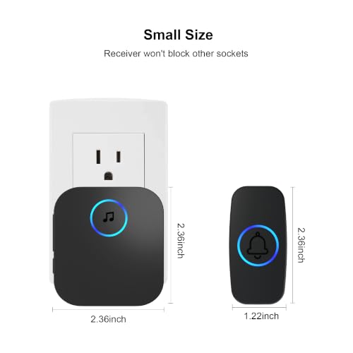 Waterproof Wireless Doorbell with 8-Color Breathing Light & 2 Mute Modes