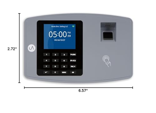 uAttend BN6500 Biometric Fingerprint Time Clock System for Small Business with WiFi and Cloud-Based Employee Timecards