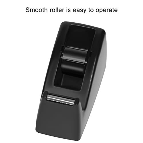 JIKIOU Weighted Desktop Tape Dispenser with Non-Skid Base 3 Pack Black