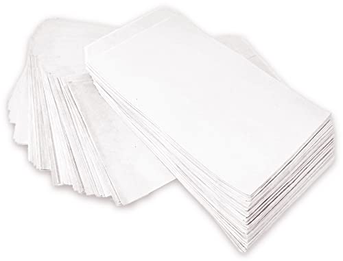 Flexicore Packaging Flat White Kraft Paper Bags (White, 12"x15")(100 Qty) - size: 12"x15"