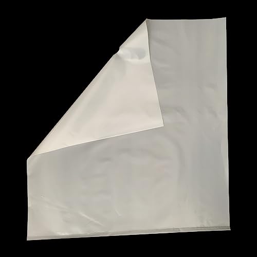100 Pack 20" x 24"x 2 Mil Thick Large White Plastic Shopping Bags with Die Cut Handles