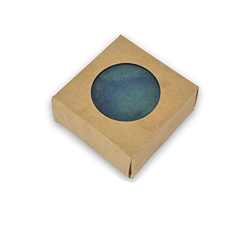 Kraft Square Boxes for Homemade Soap Packaging, Round Window - Case of 1000 - color: Kraft, size: Case of 1,000