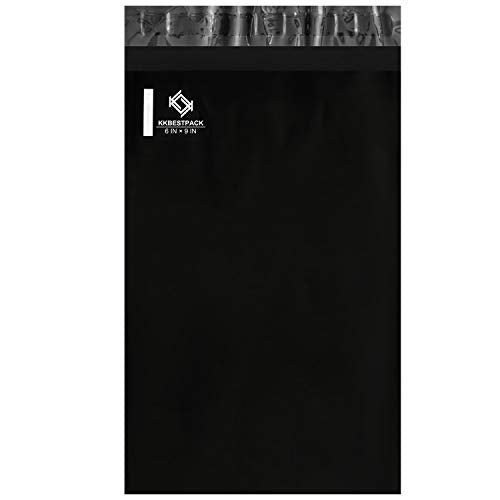 KKBESTPACK Black Poly Mailers 6x9 in, Small Shipping Bags, 200 Pcs - color: Black, size: 6" x 9" 200 pcs