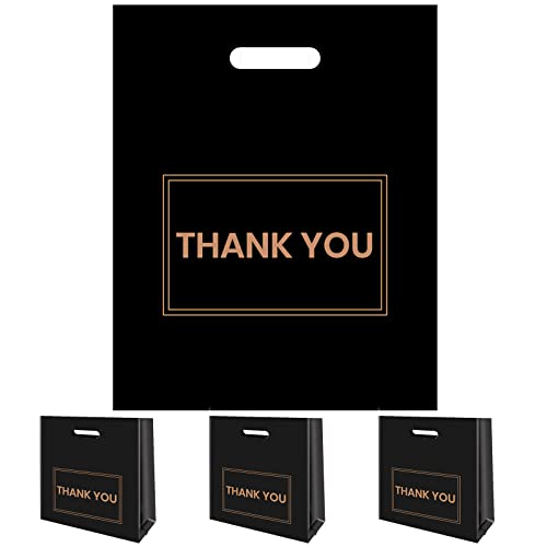 100Pcs 16x18 Inch Thank You Bags for Small Business|Black - color: 12x15 Inch (100Pcs)