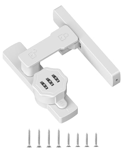 Flip 90/180 Degree Sliding Barn Door Lock Latch, White - color: White-1 Pc