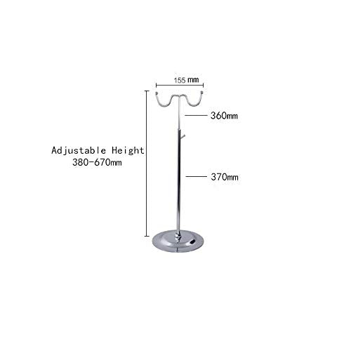 2 Pack Double Hook Handbag Display Stand Double Hook Metal Handbag Display Rack Stand 7z Acc - color: mirror