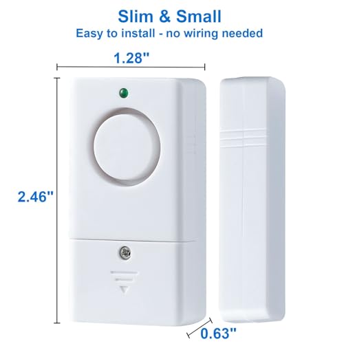 Door Window Alarms, 120DB Door Alarms for Kids Safety, Security Alarm with Chime for Store Pool, 12 Pack - style: 12 Pack