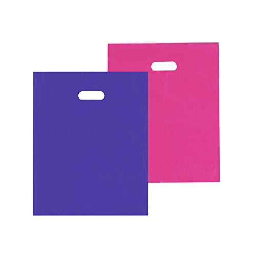 Merchandise Bags, Retail Bags, Small Business, Pink & Purple, Bulk 100 Pack - color: Pink/Purple