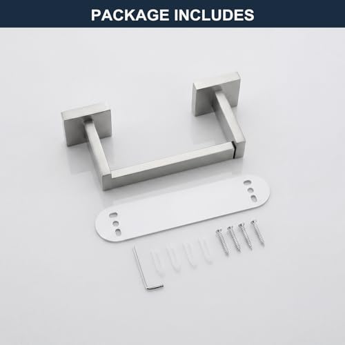 Toilet Paper Holder Wall Mount Brushed Nickel Stainless Steel - color: Brushed Nickel