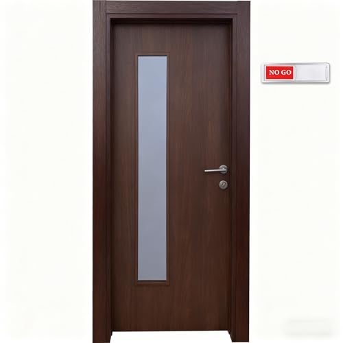 Go No Go Door Sign Indicator for Office, Home, Restroom, Conference Room - color: Silver Go No Go