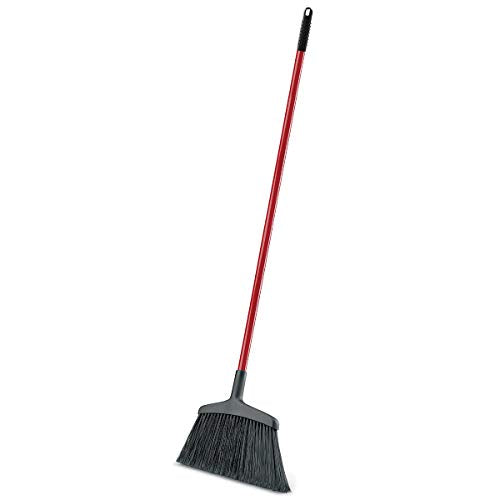 Libman Commercial 997 Wide Commercial Angle Broom, 55" Length, 15" Width, Black/Red, Steel, Plastic/Synthetic Fibers, (Pack of 6)