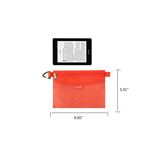pack all Water-Resistant Zipper Pouch, Mesh Zipper Bag, 8.66"x5.91" - color: Orange, size: Small