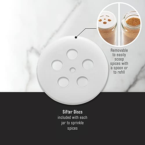 Kamenstein 16 Jar Hourglass Revolving Countertop Spice Rack with Spices Included, FREE Spice Refills for 5 years, Acacia with Stainless Steel Caps - size: 16-Jar, style: Hourglass