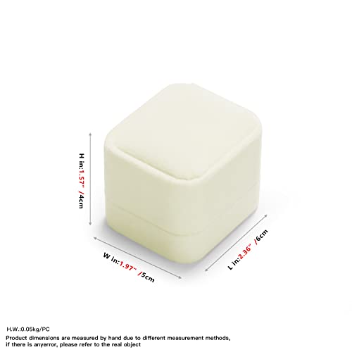 Oirlv Ring Box Wedding Day For Women Velvet Jewelry Box For Engagement Ring Boxes For Proposal - style: Ring Box