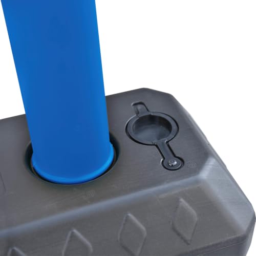 6 Pack 40" Stanchions, Chain Barriers for Crowd Control, Blue - color: Blue White