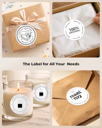 MUNBYN 2.5 Inch White Circle Thermal Labels for Baking, 500 Sheets/1 Roll - color: White, size: 2.5inch