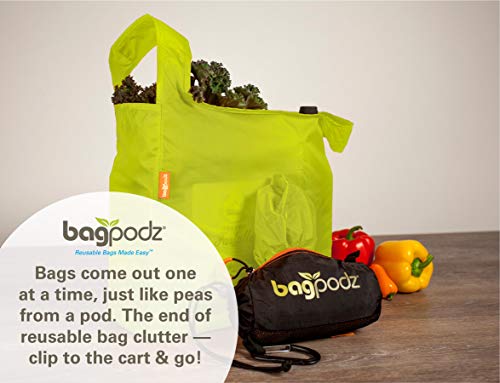 Reusable Grocery Bags, Foldable Shopping Bags in Pod, 10 Pack - color: Green - 10 Bags