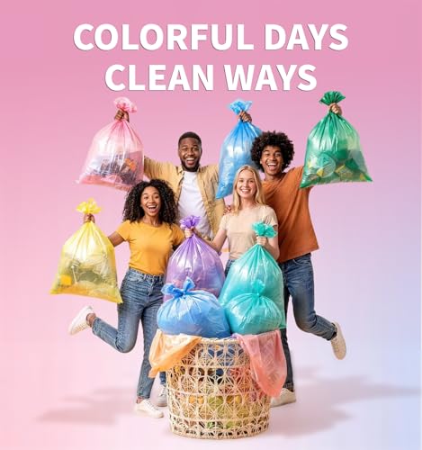 Small 5 Gallon Trash Bags Unscented, 0.94 Mil, Colored, 150 Count - color: 5gal-150