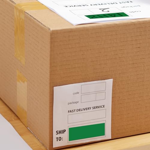 Green Rectangle Labels 3" x 1" Color Coding Stickers Roll 500 Pcs - color: Green