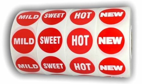 New Stickers 1.125" Round Adhesive Inventory Food Sale Supermarket Labels 1 Roll of 1000 Labels