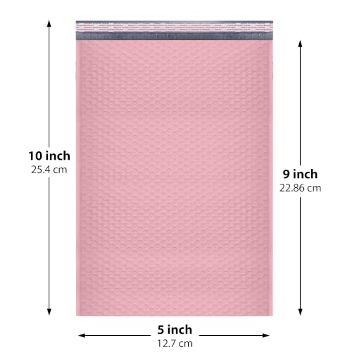 Light Pink Bubble Mailers 5x10, Self Seal Poly Padded Envelopes #00, 250 Pack - color: Light Pink, size: 5"x10" / 250 Pack
